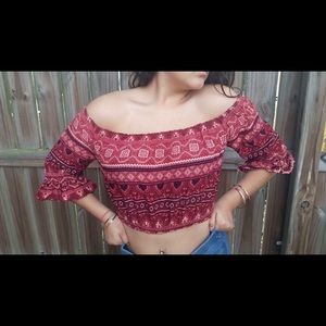 Beautiful red crop top